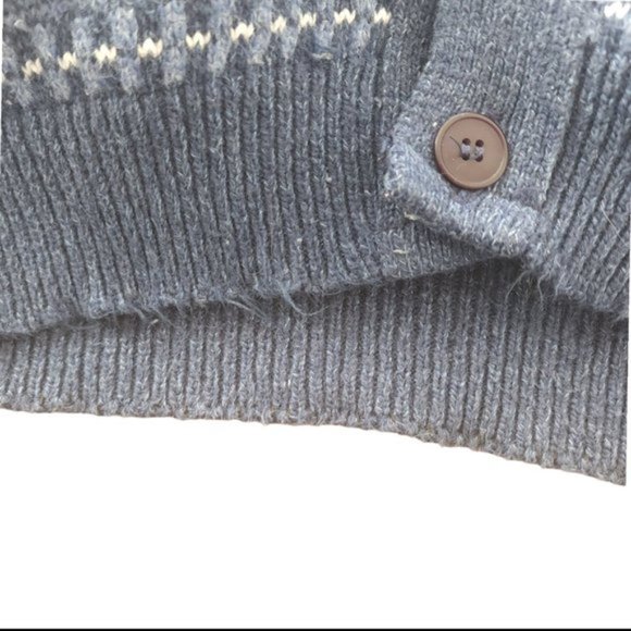 Vintage TT&Co blue and cream oversized chunky cardigan - Picture 11 of 12